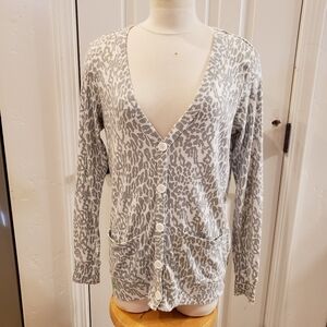 FOX Riders Lightweight Gray Cardigan Size Medium Trademark Graphics